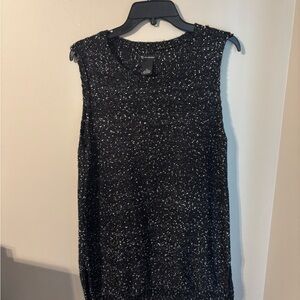 New Directions Black and White Midi Dress